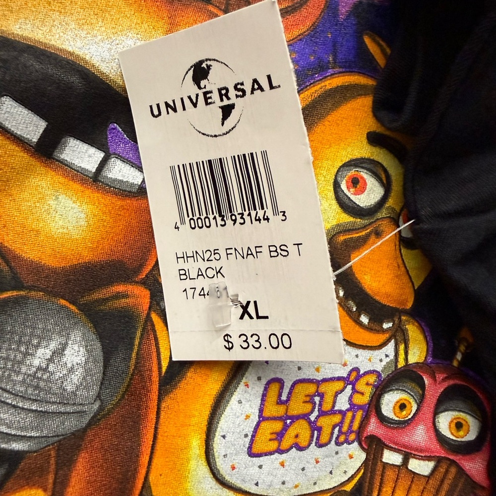 Halloween Horror Nights 2025 Five Nights At Freddy’s Adult T-Shirt Size X-Large - Picture 3 of 5